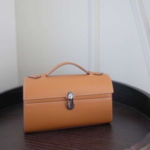 Lechengs ny nischdesign handväska frostad kohud liten fyrkantig väska kohud enkel kvinnors väska äkta läderväska