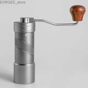 Coffee Makers Manual coffee grinder aluminum bean grinder for kitchen espresso portable manufacturing machine manual grinder Y240403