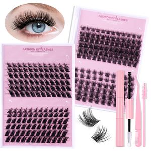 Mix Styles DIY Cluster Eyelash Mix Längd Segmenterade ögonfransar Förlängningssats Enskilda fransar mjuka naturliga falska ögonfransar