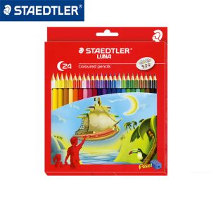 Pencils 12/24 Color STAEDTLER LUNA 136 C24 C12 Color Pencil Set Pencil Sharpener Bright and Colorful The Refill Is Smooth and Soft