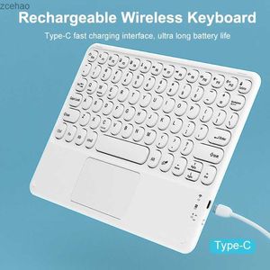 Keyboards Wireless Keyboard Bluetooth Compatible Keyboard Mini 78 Keys Gaming Office Rechargeable Keyboard Touchpad for PC iPad TabletL2404