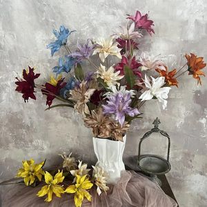 Fiori decorativi 3 teste ramo gily simulazione fiore artificiale simulazione falsa bouquet disposizione del vaso per la casa arredamento