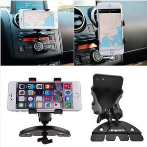 Nyaste bil CD -spelautomat Mobile Cups Holder Stand för iPhone 8 Plus 11 Pro Max Samsung Galaxy S8 S9 S10 S20 Plus Huawei Xiaomi