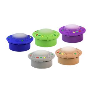 Water Pipes 5ML UFO Design Smoking Silicone Container Smoking Accessories Non-stick Jars Oil Solid Box Wax Containers Pipe