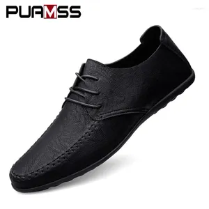 Kleid Schuhe Männer Leder Mode Formale Mokassins Italienische Atmungsaktive Männliche Fahren Schwarz Plus Größe 38-47 Drop