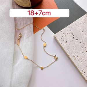 Boutique Chain Pendant Anklets Daily Wear Fashion Style Jewelry Spring New Designer Womens designade för kvinnor Guldpläterade fotledskedjor