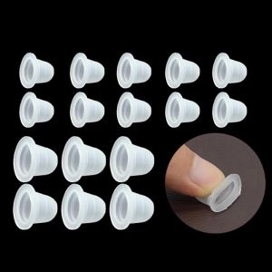 100PCS Microblading Tattoo Ink Cups Mini Small Large Size Silicone Permanent Tattoo Makeup Eyebrow Pigment Holder Container Caps