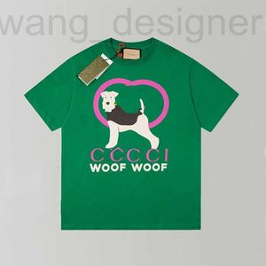 Women's T-Shirt designer luxury fashion brand, classic interlocking puppy spray printed short sleeved T-shirt, summer couple casual high version OY27