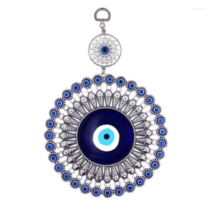 Dekorativa figurer turkiska blå onda ögondekor vägg hängande hänge amuletter prydnad nyckelring hem trädgård skydd välsignelse lycklig gåva