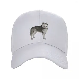 Boll Caps Classic Unisex Siberian Husky Trucker Hat Adult Alaskan Malamute Dog Justerbar baseballmössa Kvinnor Män utomhus