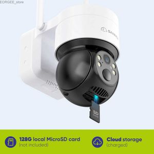 Diğer CCTV Kameralar Sannce 4MP 2K güneş enerjili CMMeras Destek İki Yönlü Audio 2.4G WiFi Connect H.264+ Kameralar IP65 Toz ve Su Geçirmez 4mm Lens Y240403