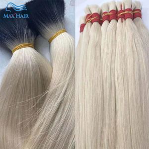 Natural Deep Black Brown Color Cabelo Loiro Vietnamita Blonde Hair Bulk 613 Human Bundles 240402