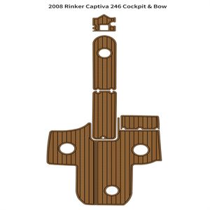 zy 2008 Rinker Captiva 246 Cockpit Bow Pad Boat EVA Foam Faux Teak Deck Floor Mat Backing Self Adhesive SeaDek Gatorstep Style Pads