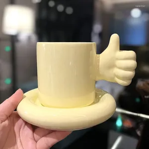 Кружки кружки смешной керамическая кофейная чашка изящное набор послеобеденный чай с блюдкой рождественский подарок подарок сувенир для завтрака молоко
