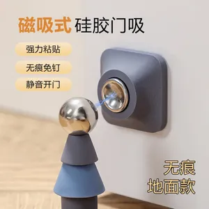Badmattor dörr utan stanspropp med anti -kollision silikon badrum fast hushåll stark magnet