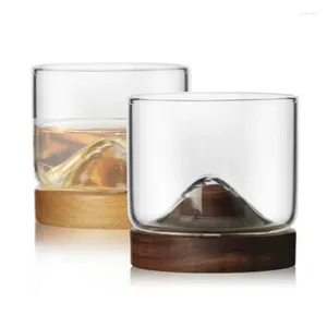 Wine Glasses 120ml Creative With Whisky Gift Red Glass Vodka Flat Cup Bar Family Distilled Beverage Drinking Set Hill