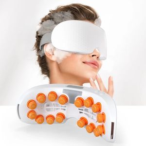 Smart uppvärmd dimma ögonmassager Bluetooth Eye Care Device Point Acupressure Massager för puffiga ögon Lindring av trötthet Dark Circles 240322