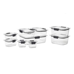 Rubbermaid Brilliance Food Lagerbehälter 18-Stück-Set-Leck-Sicht BPA freier klarer Tritan-Plastik-Lebensmittel-Aufbewahrung 240328