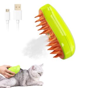 Cat Steam Brush, 3 in1 Steamy Cat Brush, Self Cleaning Cat Brush with Steam, Cat Steam Borste för massage, katt grooming borste husdjur hårborttagning kam för katt och hund
