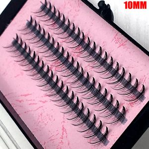 Wimpern Großhandel 50 TABLYS PRO 57 KNOTS Schwarze, verjüngte einzelne falsche Wimpern Augen -Make -up -Verlängerung 8mm 10 mm 12 mm 14mm L1604