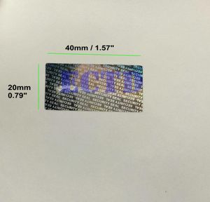 500PCS 4020 mm hologram zabezpieczający pieczęć manipulacji Gwarancja nieważna etykieta Naklejki 7312103