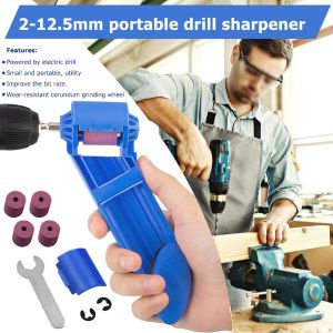 1 SET Bärbar borr Bit Sharpener Sharpening Machine Corundum Slipningshjul Bitverktyg Drill Bit Power Tools Parts