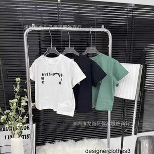 Designer South Oil High End Women's 24 Spring Women's New Round Neck Double Shadow Letter Printing Short Sleeved T Women's Top UT9D