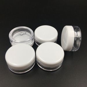 PS化粧品クリームジャー空の塗装ポット5ml 5gサンプルサイズキラキラ爪、粉、宝石、ビーズ用の蓋付き化粧品容器