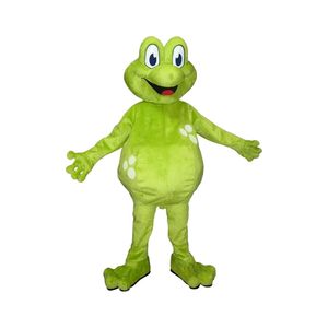 2024 new custom high quality cute green frog mascot costume aquatic animal rana fancy dresses for holiday Christmas carnival