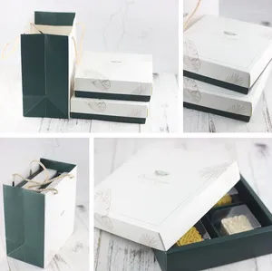 Present Wrap Green Plant Leaf Candy Paper Packaging Flower Box Boite Dragees de Mariage Cajas Rega