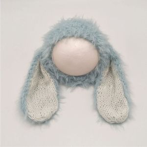 Bunny Ears Costume Cappello Punteggi Fotografia Baby Shooting Beanie Cappello carino Adotta per la pelle per i neonati 0-12m+