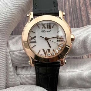 Skicka sedan 98 nya 30mm Happy English Rose Gold Women's Watch Luxury 497648