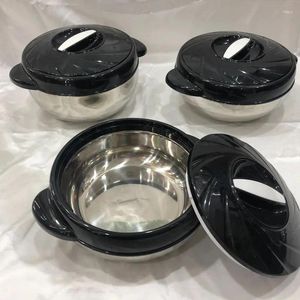 Dinnerware 3pcs/set 1.5/2/3L Warmer Pot Lunch Box Bento Heat Preservation Insulat Thermal For Party Ramadan