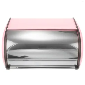 Placas Counter Bread Storage Box Bin Bin Metal Contêiner Organizador da casa para bancada