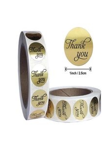 4 estilos 1 polegada Gold Round Round Thank You adesivo Rótulo Adesivo ENVELOPE VEDORES SEAL para Papckage5943711