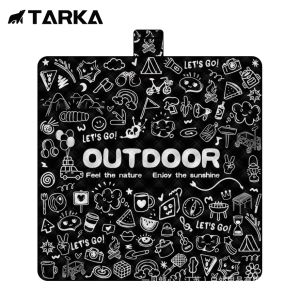 Mat TARKA Camping Picnic Mat Lightweight Waterproof Printing Carpet Outdoor Park Grass Rug Aluminum Film Bottom Machine Washable Mat