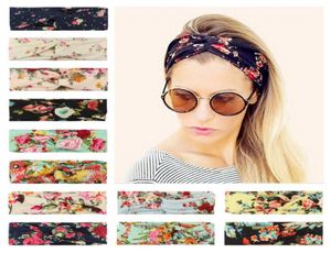 Mädchen florale Haarbänder Frauen Little Flower Crossknotted Hair Band Teens Headwear Lady gedruckte Stirnbänder 062223400