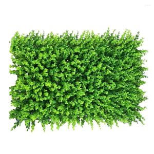 Dekorative Blumen künstliche Pflanzenmatte Grün Wand-Hedge Gras Zaun Laub Panel Gartendekor Plastik falsches Rasengrün-Wanddekoration