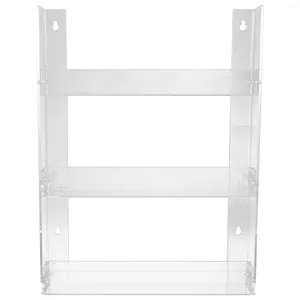 Dekorativa plattor Litteratur Rack Supermarket Display Case Acrylic Showcase Clear Transparent hylla