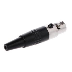 4pcs hochwertiger Mini XLR 3 4 Pin weiblicher Stecker kleiner XLR -Audio -Mikrofonanschluss für das Mikrofonlöten geradeaus