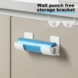 Kök förvaring 2Pair Wall Mounted Trash Påsar Holder Sopor Plastic PAG Box Organizer Film Container Dispenser för kylskåp