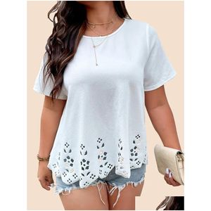 Toppa t-shirt da donna Plus size Finjani magliette da donna abbigliamento a maniche corte scure scarari