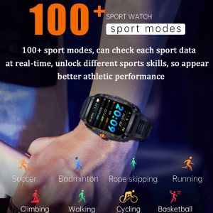 3ATM Waterproof Swimming Smart Watch Men 430 mAh Battery Ultra Long Standby 1.96 inch Bluetooth Call SmartWatch For Android IOS