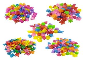 100 pezzi colori misti bambini ragazza mini cuore zampa farfalla forma di fiore fermagli per capelli carino barrette accessori moda 179 B31407208