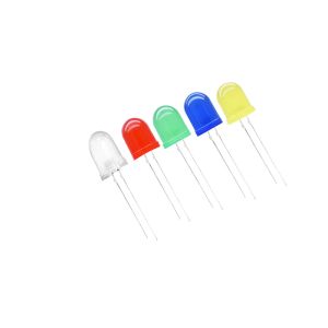10PCS F10 10MM 5 Colors DIP LED Green Red Yellow Blue White Super Bright Quality Bead Light Emitting Diode Plug-in Bulb Assorted