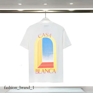 Дизайнерская роскошная футболка Мужчина Casablanca Luxury Froom для мужчин Топ негабаритный фут