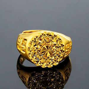 Bandringar hej för alltid inte blekna 24 K guld kvinnor ring smycken ring herr anillos de bizuteria anillos mujer smycken ringl2404