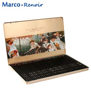 Карандаши Marco Renoir 48 Color Pencil Set Iron Box Oily Pencils профессия раскраски карандаш цветные карандаши Crayon de Couleur