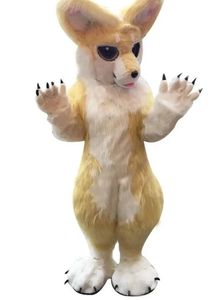 2024 brand new Fur Husky Fox Mascot Costume Halloween Christmas Fancy Party Cartoon Character Outfit Suit Adult Women Men Dress Carnival Unisex Adults