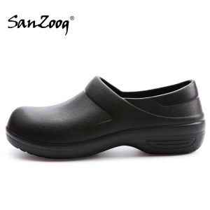 Slippers Non Slip Chef Shoes For Men Kitchen Work Waterproof Clogs Restaurant Workers Cook Hotel Working Hospital Rubber Sandals Women